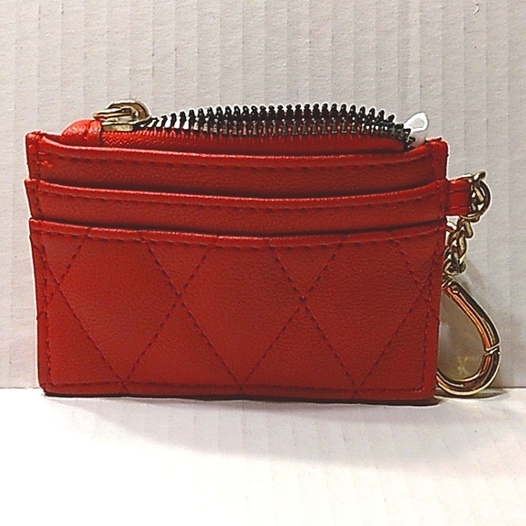 Gorgeous JUICY COUTURE Bright Red skinny Wallet Keychain/change purse - Picture 12 of 12